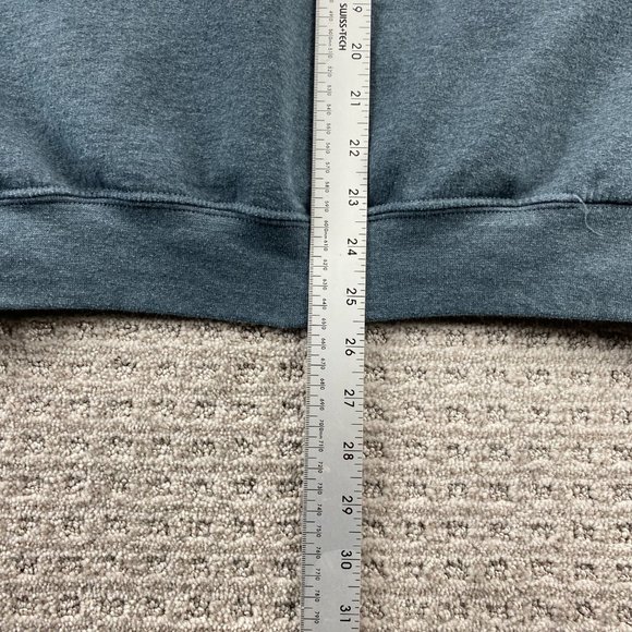 Gildan Sweater Men L Gray Hoodie Pullover Sweatshirt Cabela's Camping Outdoors - Picture 10 of 10